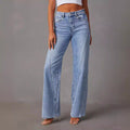 Women's wide-leg denim pants for export,  new  style, loose patchwork trousers, streetwear trendy washed jeans