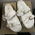 Za2025 summer women's black buckle strap open-back sandals - breathable, round toe, fashionable flat sandals