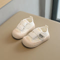 Kids' canvas shoes - spring/autumn white sneakers for boys and girls - soft sole, versatile casual shoes for toddlers and preschoolers (ages 1-3)