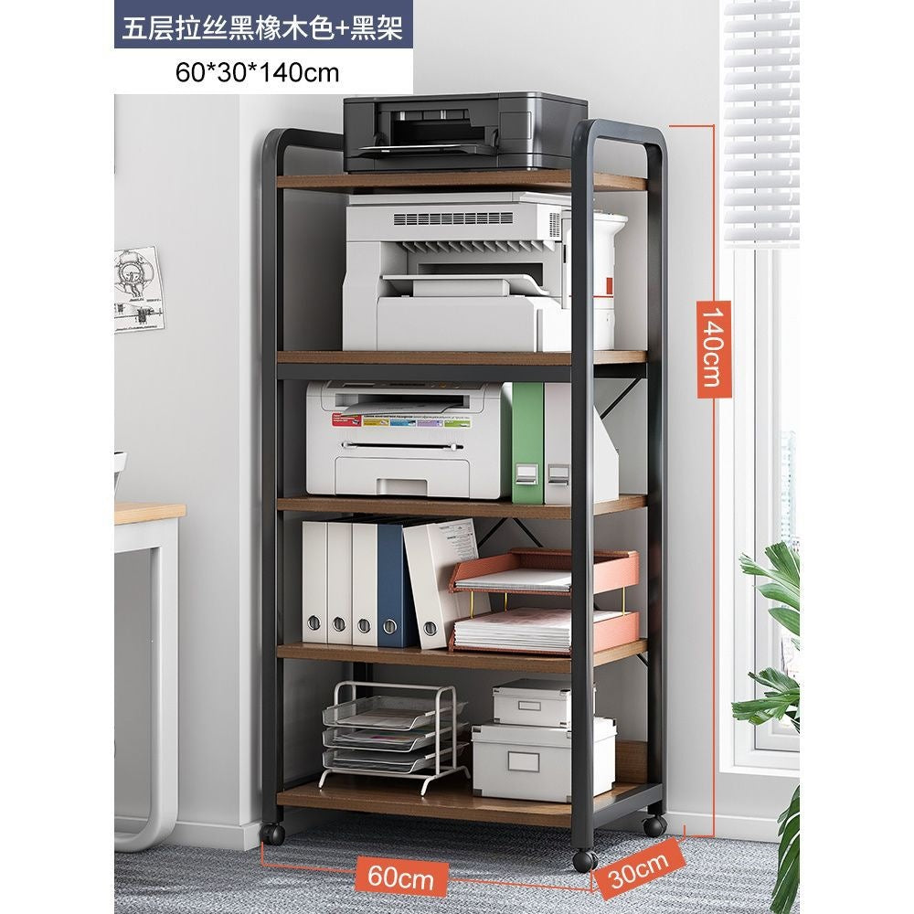 Printer stand shelf floor cabinet storage rack mobile office desk computer host bracket