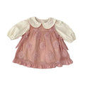 Newborn spring fashion set: rose floral romper dress, stylish princess outfit for baby girls, two-piece set
