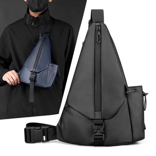 WEPOWER New Men's Large Capacity Breast Bag Casual and Fashion Anti-splashing Oblique Span Shoulder Commuter Small Backpack
