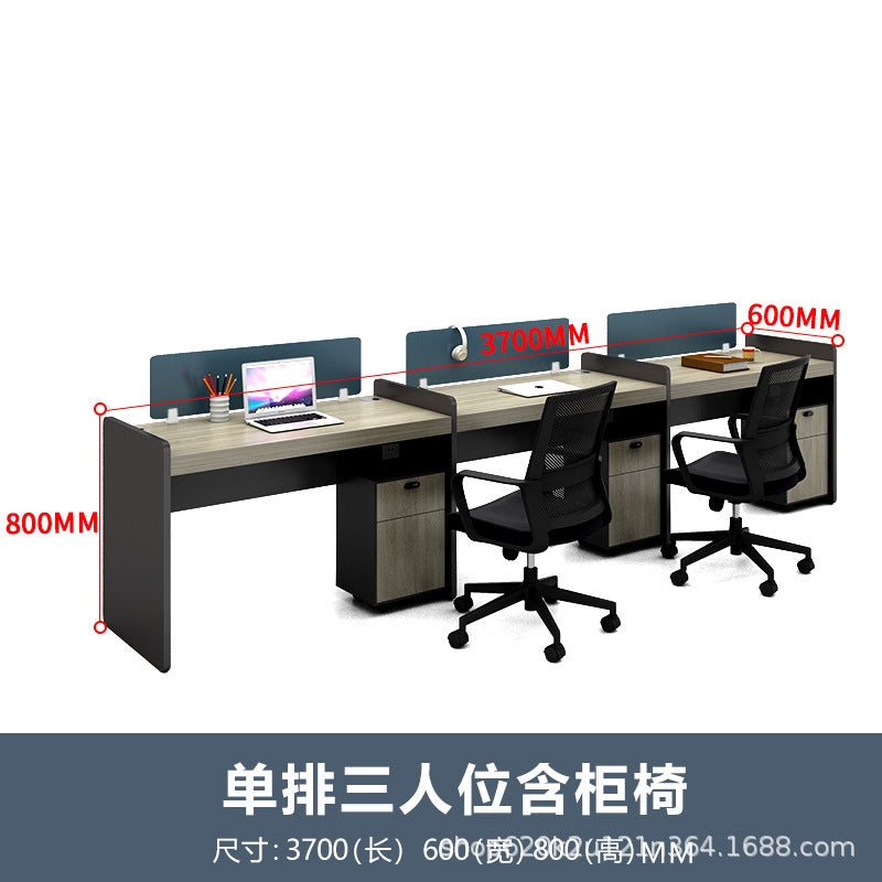 Staff screen desk casual modern office workstation table and chair combination face-to-face multi-person staff booth