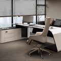 Accessible luxury paint desk casual creative classy president boss desk fashionwhite manager supervisor desk and chair combination