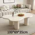 Living room for home cloud coffee table bedroom casual cream style round table study light luxury coffee table artificial board casual modern