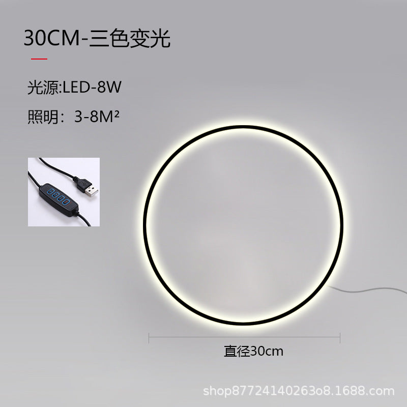 Minimalist chic large round wall sconce - stylish ambient lighting for living room backdrops, bedroom headboards, and more
