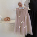 Girls' sleeveless 3d bow mesh dress - princess style summer dress for baby girls and toddlers - sweet and adorable