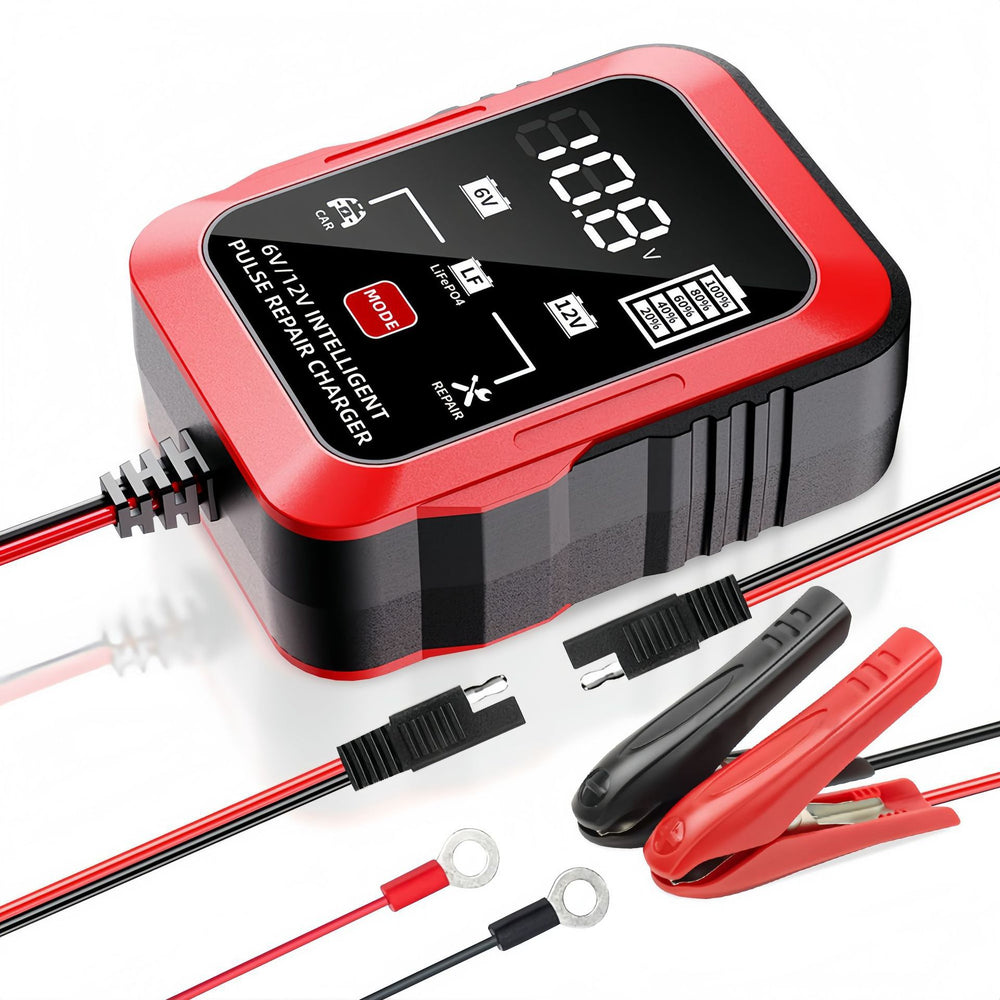 Ultra-thin 6v 12v car battery charger 12v motorcycle battery repair type agm european standard british standard