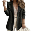 European and american cross-border e-commerce women's clothing amazon short textured casual top long sleeve jacket outerwear autumn and winter new women's collection