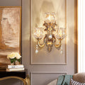 Three-head european style wall sconce - bedroom bedside lamp, wall-mounted living room background lighting, led corridor new arrival aisle fixture