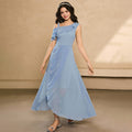 European and american style chiffon one-shoulder a-line dress for teens - minimalist, elegant, and fashionable with hair accessories