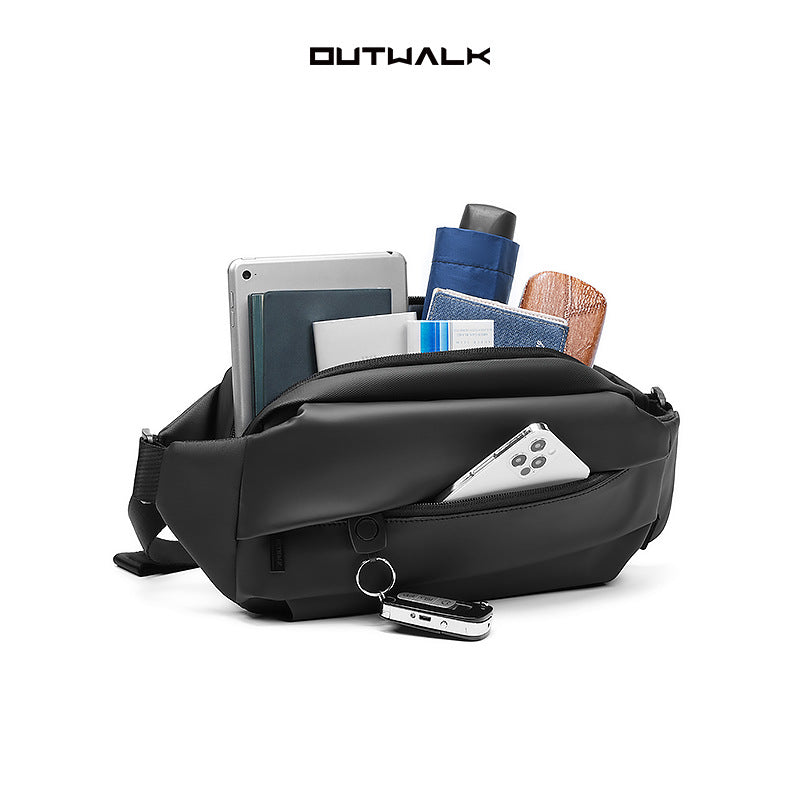 New Men's Crossbody Bag Multifunctional Large Capacity Business Small Backpack Functional Breast Bag Men's Shoulder Bag Men's Satchel Tide