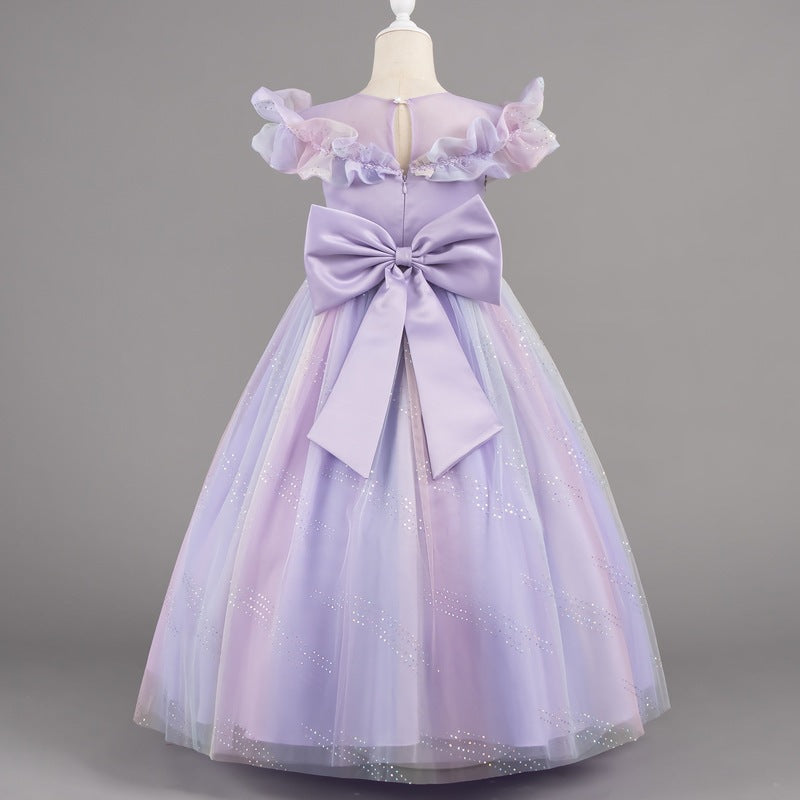 Kids piano performance clothes longdress summerexport children's clothing girl children's wholesale new arrival princess dress