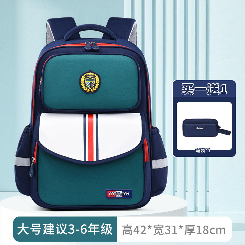 New primary school schoolbags for children in grades 3-6 to reduce the burden and wear-resistant Shaodong students  wholesale, light and cute