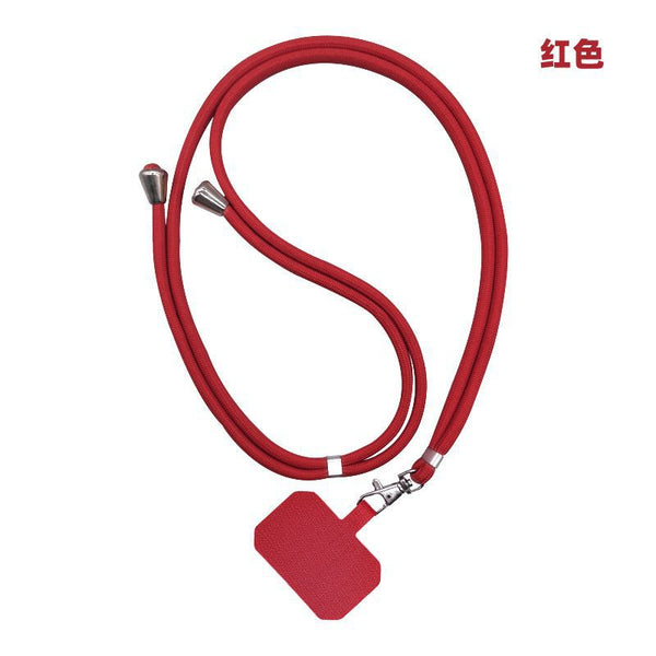 Simple solid color universal 180-color adjustable length oblique span shoulder neck strap mobile phone case bag lanyard