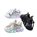 New  boys' and girls' breathable light-up mesh sneakers - trendy illuminated kids' shoes
