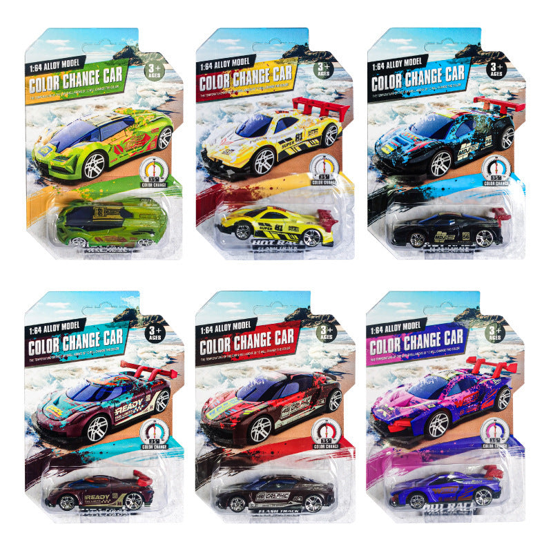 temperature-changing alloy car toy boy racing model kidsren's artificial car model metal sports car wholesale
