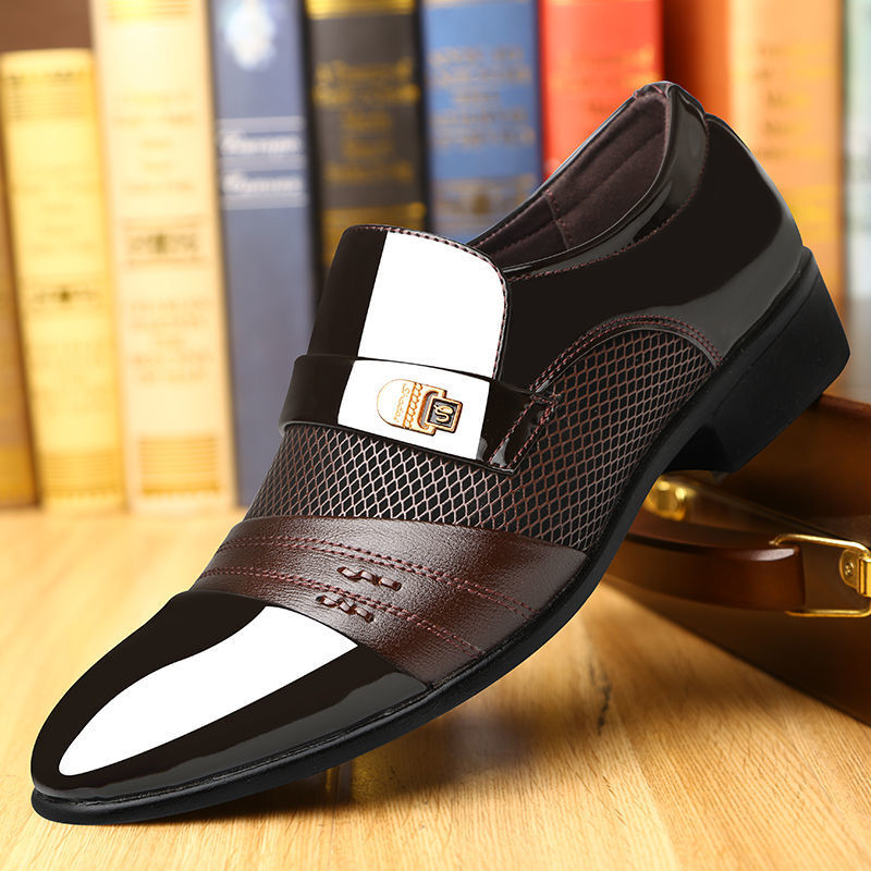 New men's leather shoes: lightweight, casual, durable, business-ready, spring/autumn style, round toe, soft leather, breathable, work & formal dress shoes