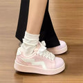 Pink shell toe bread shoes for women ins2026 spring and summer style easiest for match student casualeasiest for matchretro sports sneakers