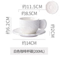 British classy sense ins ceramic relief cup and saucer niche style ceramic latte exquisite afternoon tea milk coffee cup and saucer