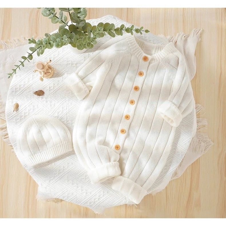 Baby romper jumpsuit spring autumn newborn sleepsuit knitted unisex baby warm clothes autumn winter 021
