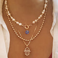 Pearl necklace wholesale - new european and american cross-border style, alloy diamond pendant, women's accessories, niche high-end statement jewelry