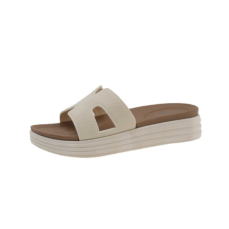 Women's slippers - new summer 2025 collection: fashionable indoor/outdoor platform sandals for women, thick sole, height increasing, platform, beach & pool slides