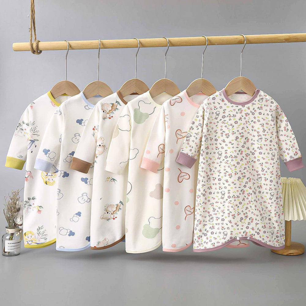Spring & fallnew arrival baby onesie long sleeves baby romper pure cotton bottomintimatesnewborn romper boneless pajamas