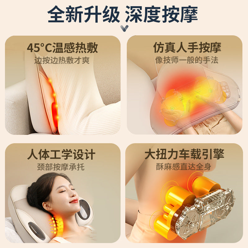 Factory wholesale electric neck, back, shoulder, and full body automatic home multifunctional cushion pillow massager
