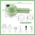 New arrival gatling vegetable cutter multi-functional for home slicing handy gadget garlic pounding grinding storm electric handheld food processor