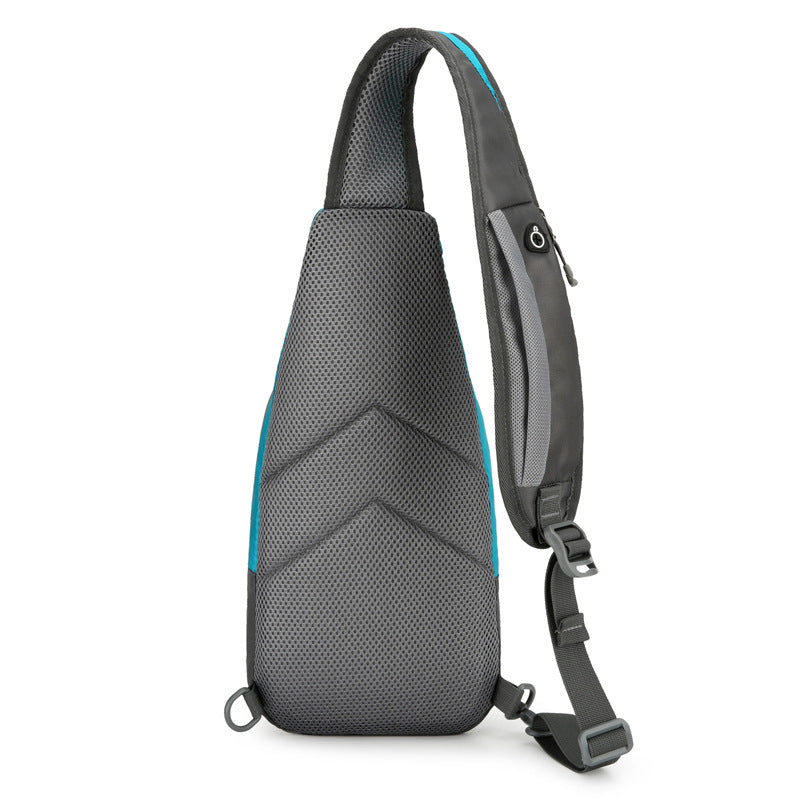 Cross-border new men's breast bag, multi-functional outdoor convenient sports backpack, wear-resistant and anti-splashing large-capacity messenger bag