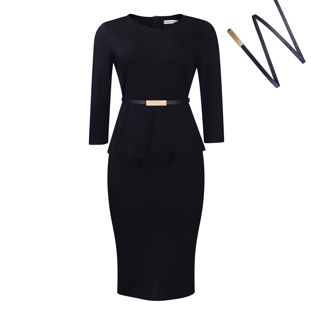 D501 european and american foreign trade new women's clothing   new solid color bodycon pencil skirt african dress