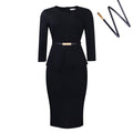 D501 european and american foreign trade new women's clothing   new solid color bodycon pencil skirt african dress