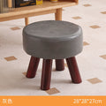 Solid wood low stool thickened stool coffee table stool soft shoe changing stool kids living room adults can sit on four-legged stool
