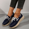 export plus size casual flats for women,  spring/autumn new collection, round toe chunky sole low-cut lace-up flat casual shoes