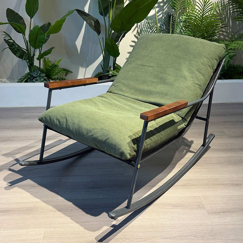 Rocking chair retro style living room sofa chair adult lounge chair lazy sofa balcony casual rocking chair leisure chair