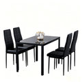 export tempered glass dining table and chair set, rectangular dining table and chair set for export, minimalist cafe restaurant table