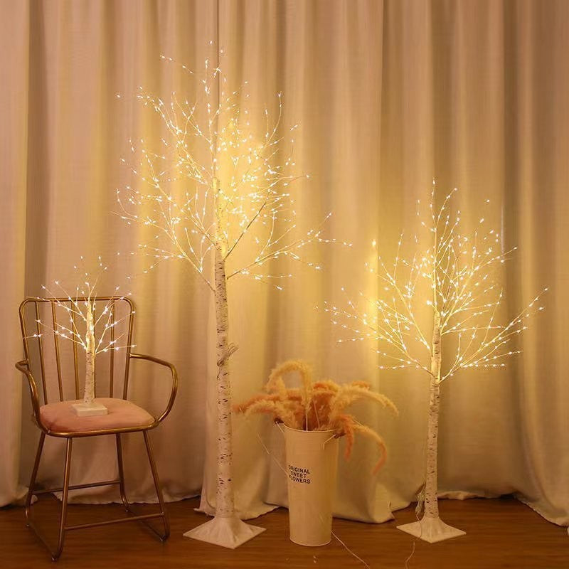 LED tree lights flashing stars birch tree luminous decorative lights Internet celebrity room decoration New Year's Day lighting
