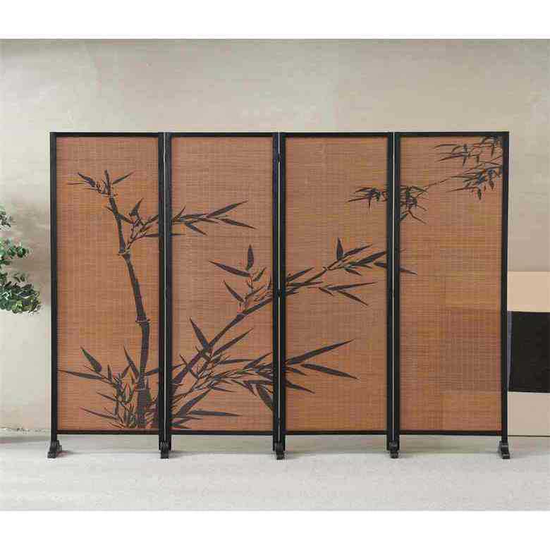 New chinoiserie screen bamboo pattern teahouse bedroom partition living room fence small apartment balcony national style new arrival screen