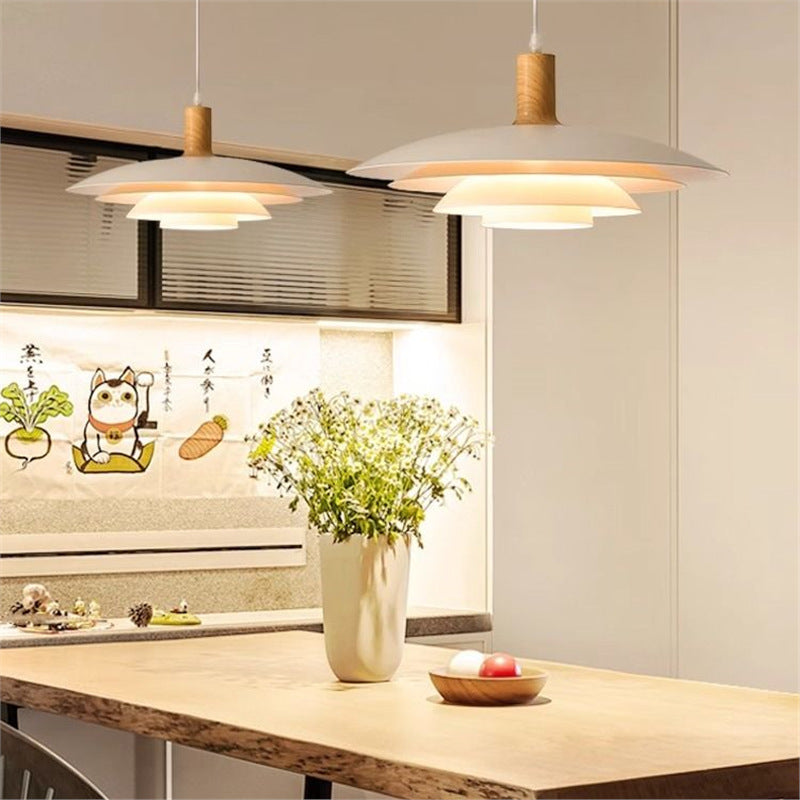 Nordic restaurant chandelier danish designer ph5 flying saucer log dining room medieval cream japanese styleretro dining table