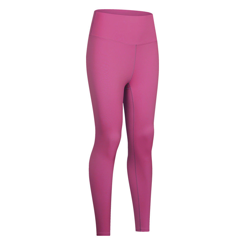 Dianqian new product tight casual cloud pants elastic high waist nine-point yoga peach butt fitness pants for women dl186