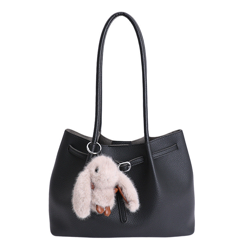 Simple and high-end large-capacity bag for women, new 2025 autumn/winter casual versatile commuter bag, single shoulder mother-and-child bag