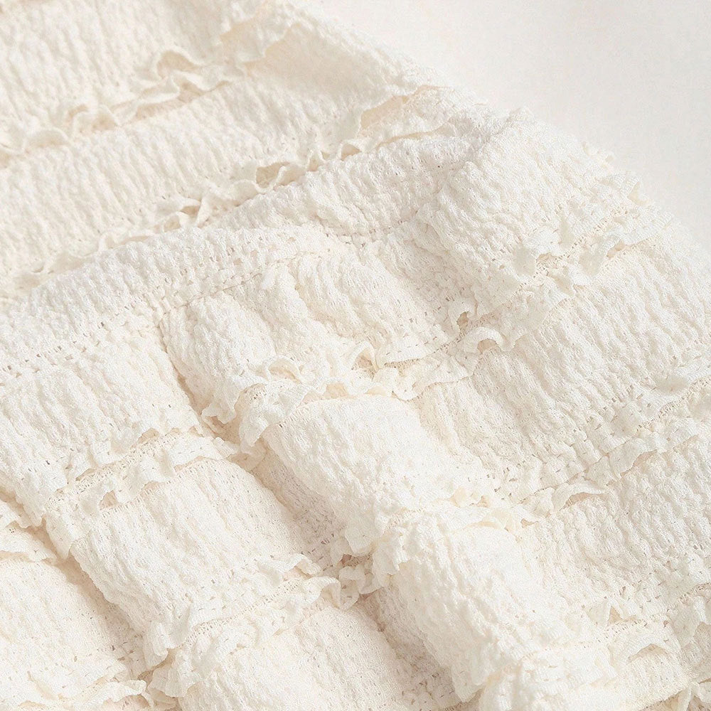 summer new arrival: white dress - sweet, french-inspired, girly, pure & alluring, fairycore, strapless/neck-halter, tiered cake dress