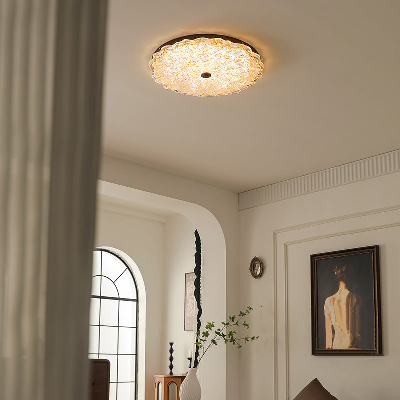 Medieval bedroom ceiling light, American retro living room main light gold foil designer Nanyang style master bedroom study lighting