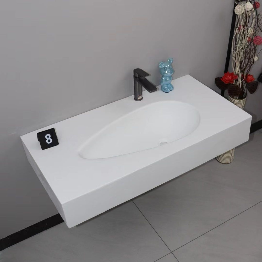 Corian integrated basin washbasin integrated countertop single basin bathroom for home washbasin casual