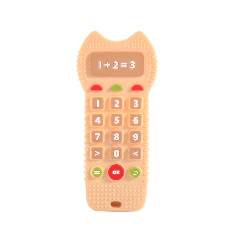 Customized silicone remote control Toothpaste baby platinum soft silicone odor-free baby tooth grinder panda bite glue bite