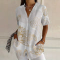 wholesale women's short-sleeved shirts, trendy shirt with hot-selling cross-border print designs, dropshipping available