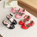 Vancahao girls' leather shoes - new spring/autumn collection - mid-to-large size children's shoes - red princess shoes - student performance/dance shoes