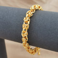 European and american hot-selling metal style hand-woven retro bold wide dragon bone interlocking chain bracelet wholesale