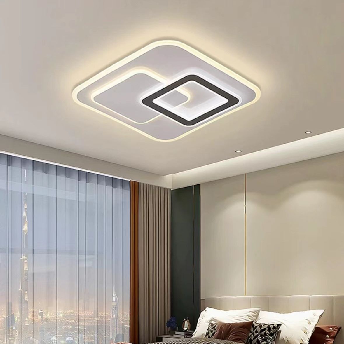 Living room light 2021 new home ultra-thin simple atmosphere Zhongshan lighting factory direct sales whole house package bedroom